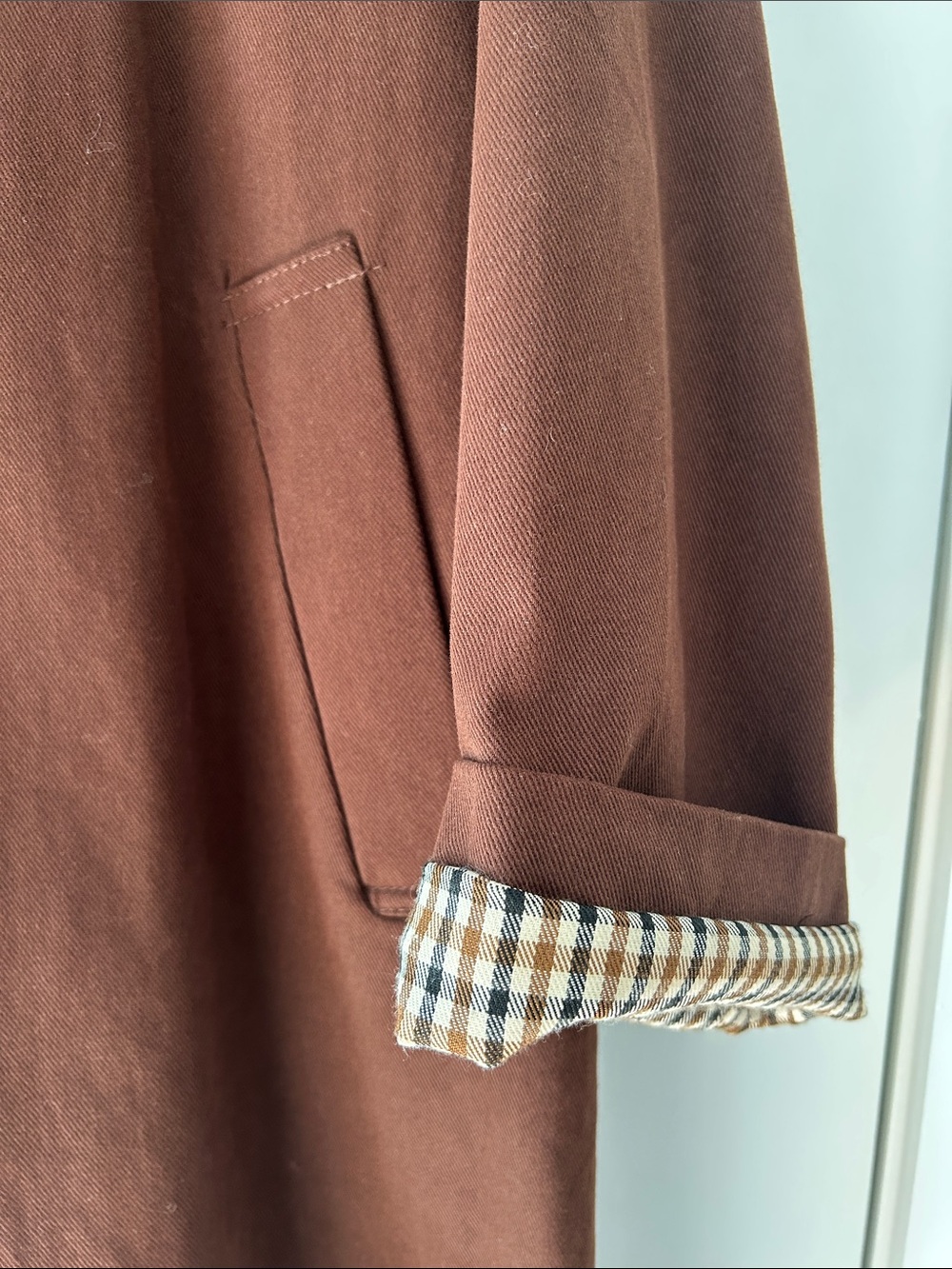 Women's Brown Single-Breasted Trench Coat - Picture 3 of 6